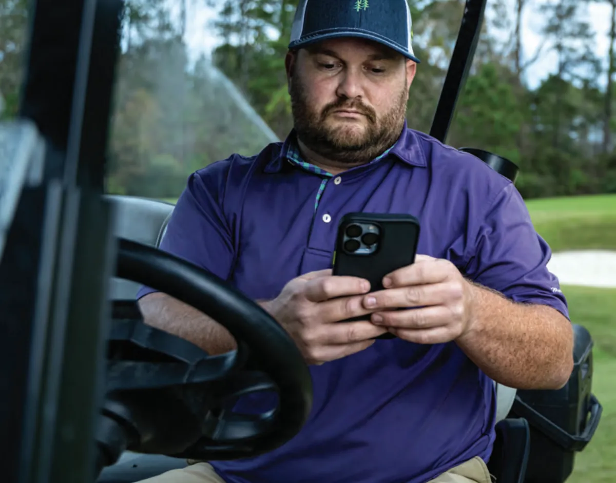 Superintendent controlling irrigation from a phone with Rain Bird CirrusPRO